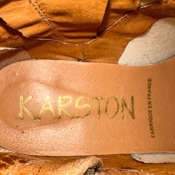 Karston Size 37 Tan Leather Ankle Boots - Picture 5 of 6